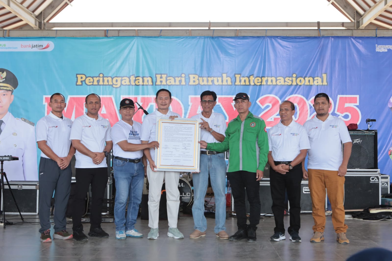 Kapolres Lamongan Hadiri Peringatan May Day 2025, Apresiasi Sinergi Pekerja dan Pengusaha