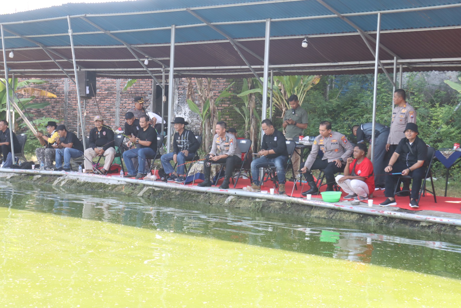 Perkuat Silaturahmi Jelang Suroan,  Polres Bojonegoro Gelar Gathering Lomba Mancing Bersama Pesilat
