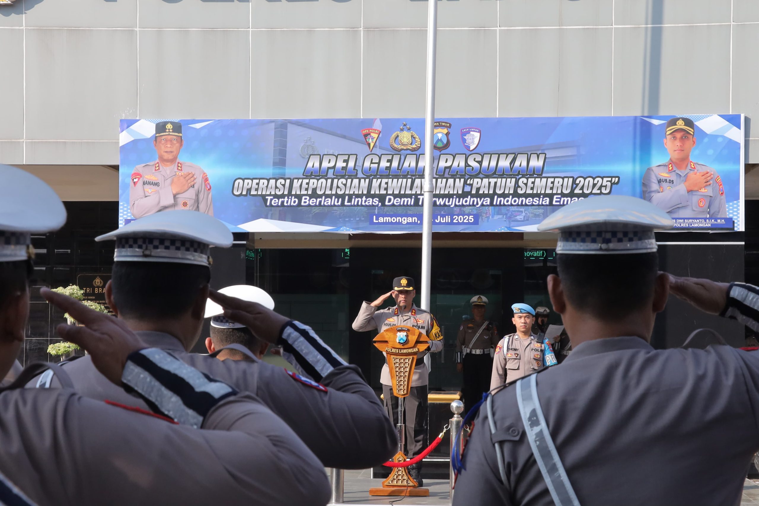 Polres Lamongan Gelar Apel Operasi Patuh Semeru 2025, Fokus Tertib Lalu Lintas Menuju Indonesia Emas