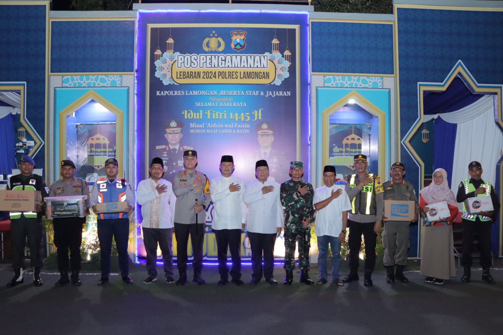 Kapolres Lamongan dan Forkopimda Cek Pos Pam dan Pos Yan Operasi Ketupat Semeru 2024