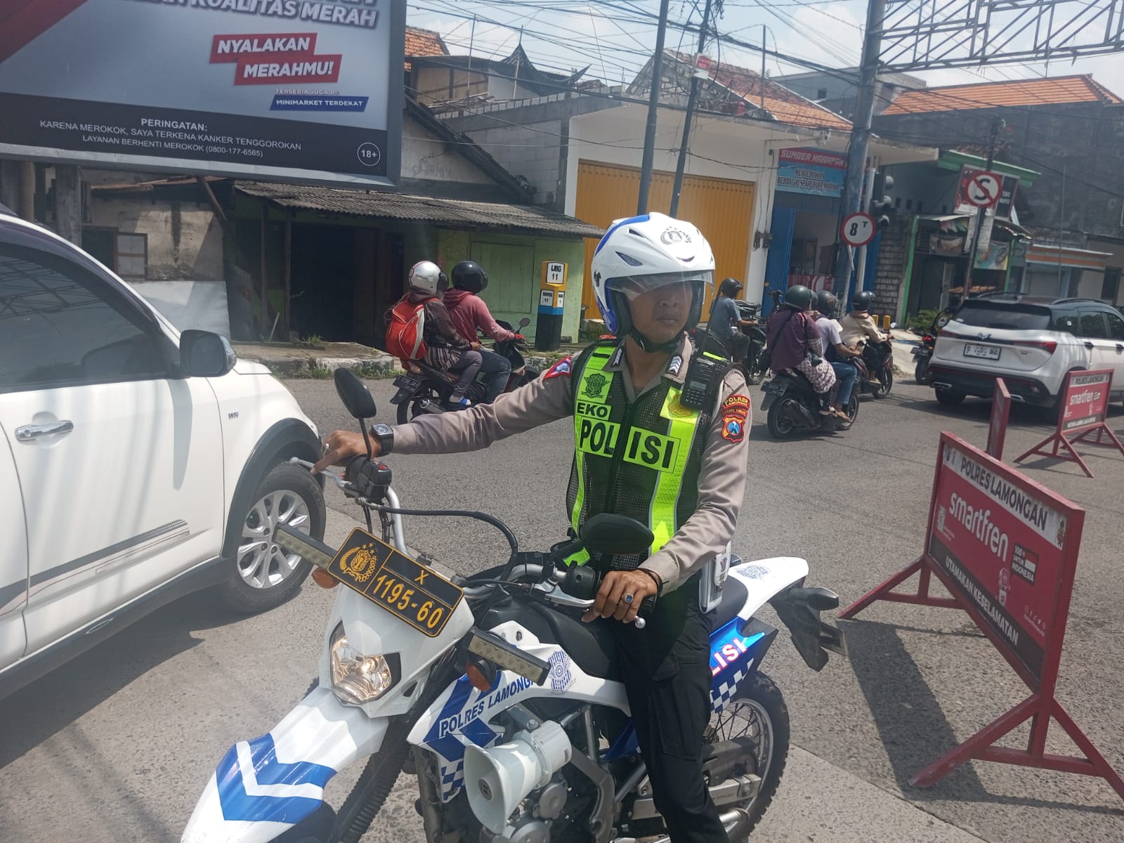 Patroli Satgas Kamseltibcar Lantas Polres Lamongan Antisipasi Kemacetan Ops Ketupat 2024