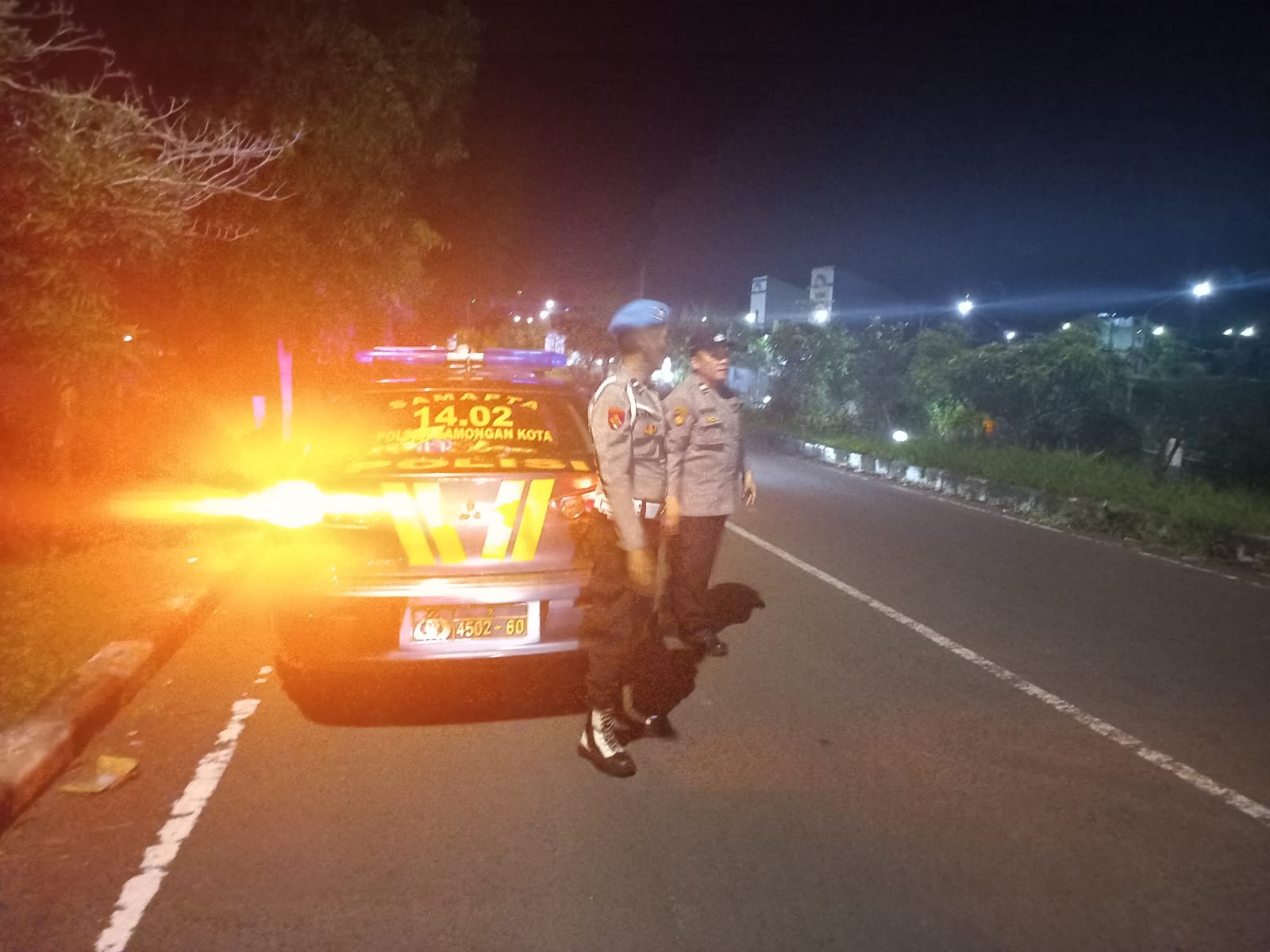 Polres Lamongan Laksanakan Patroli Blue Light dalam Rangka Harkamtibmas Wilayah Kabupaten Lamongan