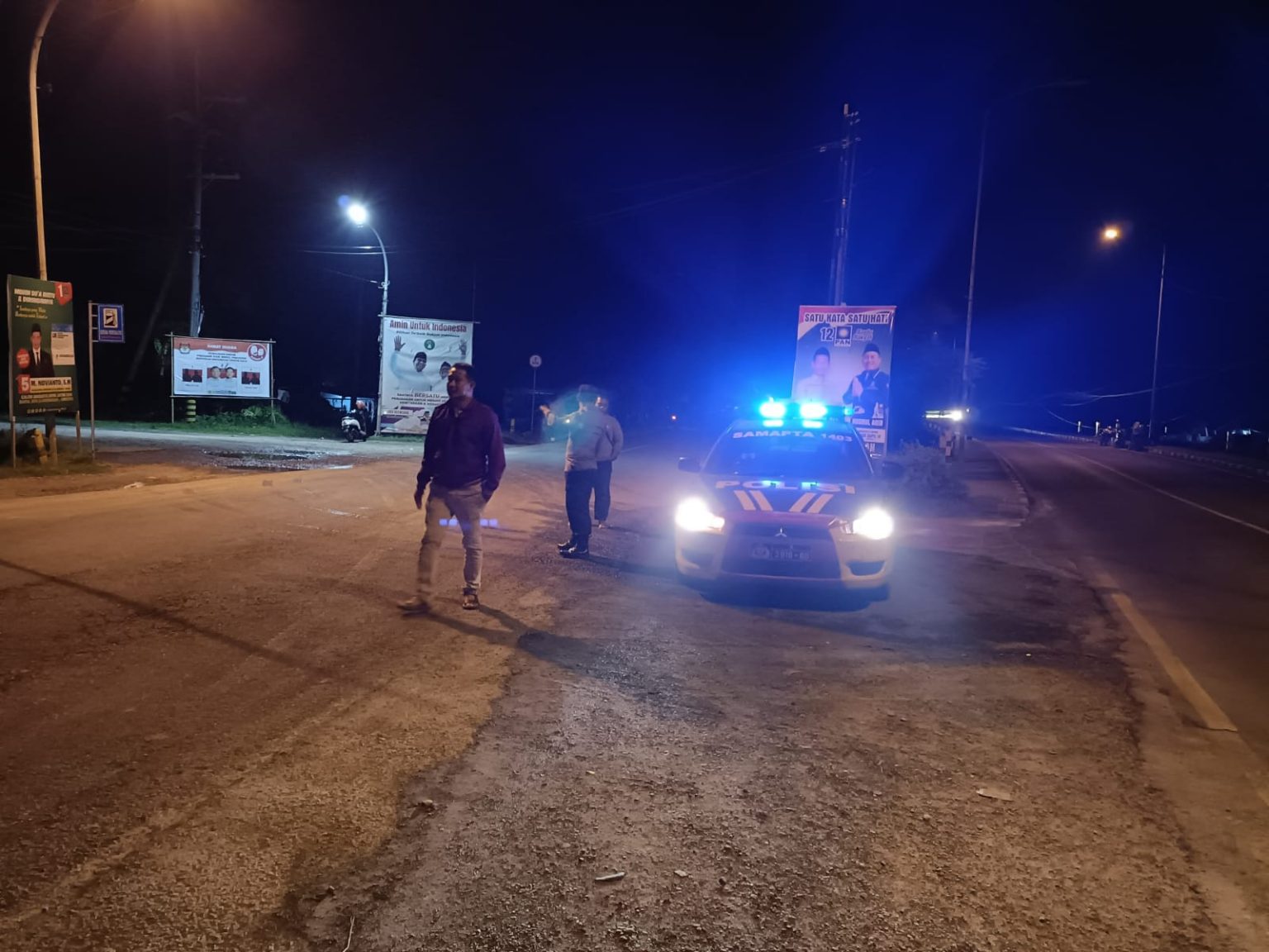 Anggota Polres Lamongan Laksanakan Patroli Blue Light Malam Hari