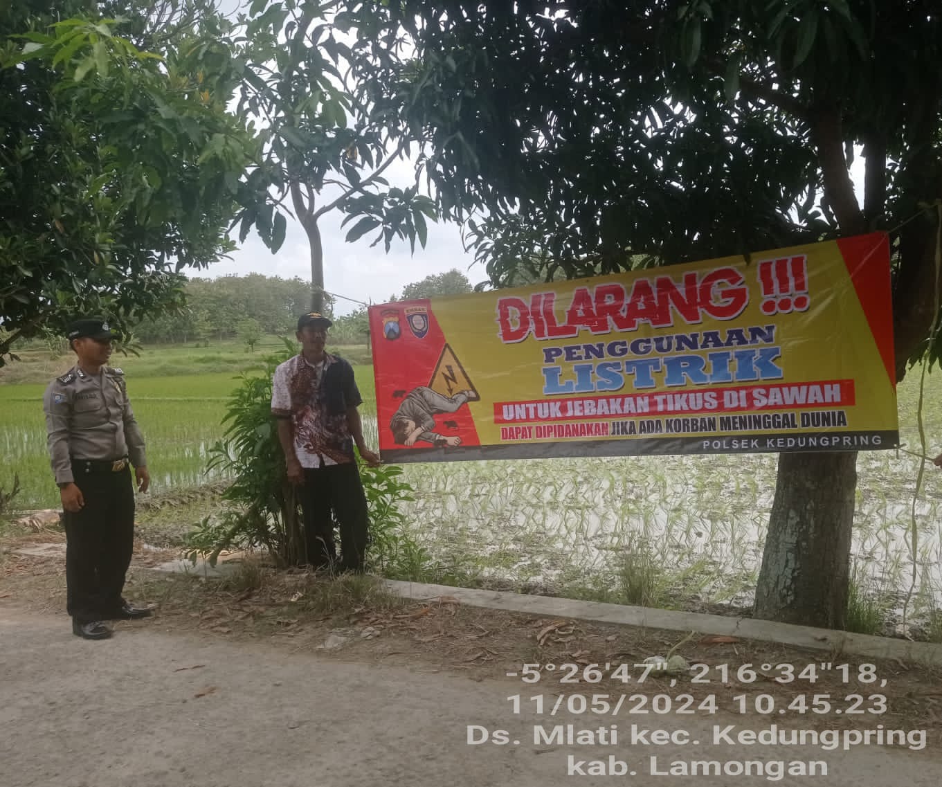 Polres Lamongan Himbau Warga Masyarakat Agar Tidak Pasang Jebakan Tikus Berbahaya