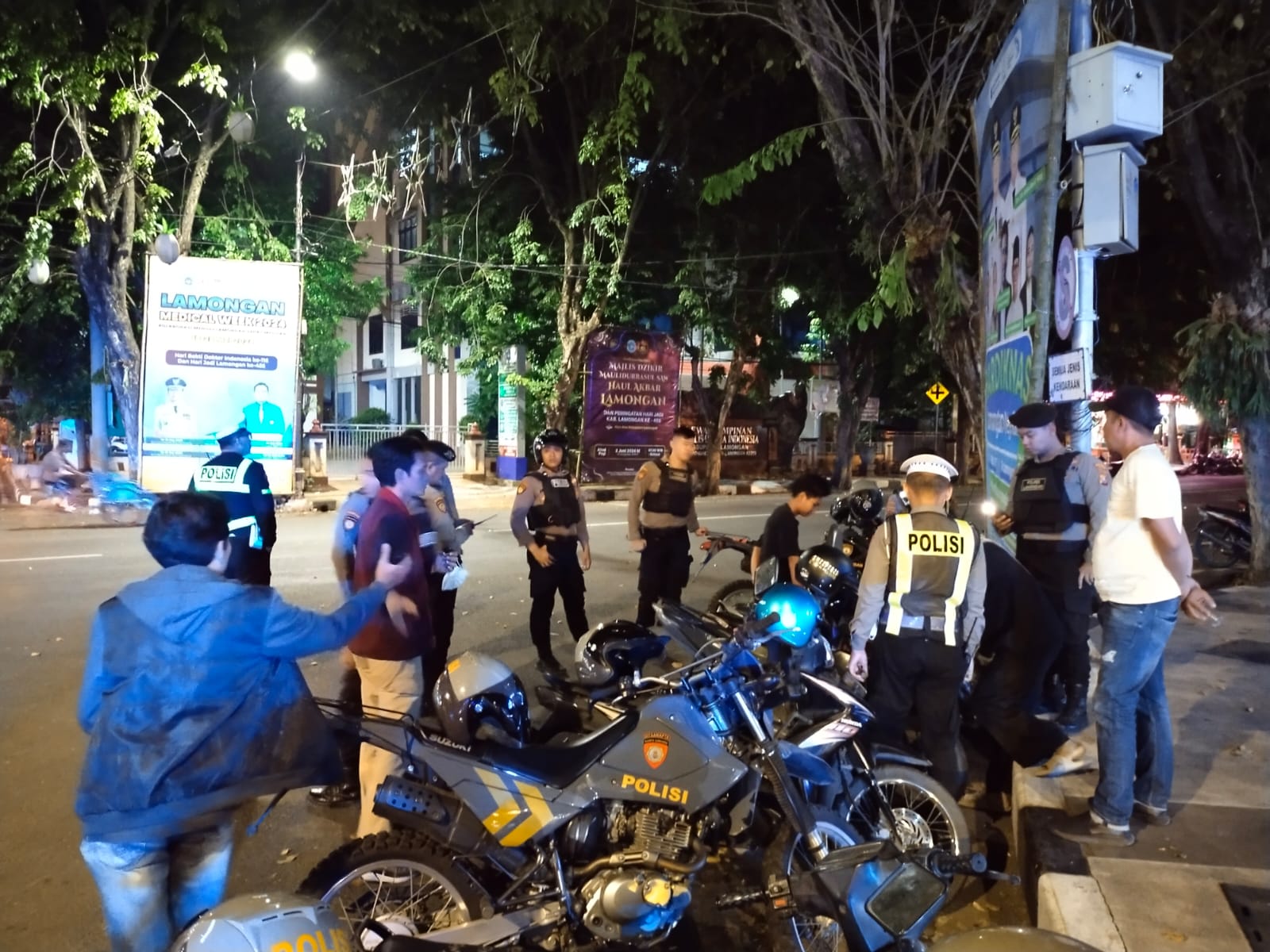Patroli Harkamtibmas Polres Lamongan Guna Ciptakan Kamtibmas