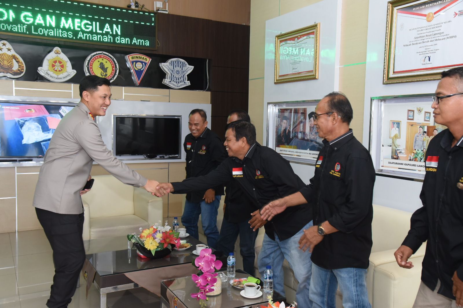 Kapolres Lamongan Sambut Silaturahmi Dewan Pimpinan Cabang KSPSI Lamongan