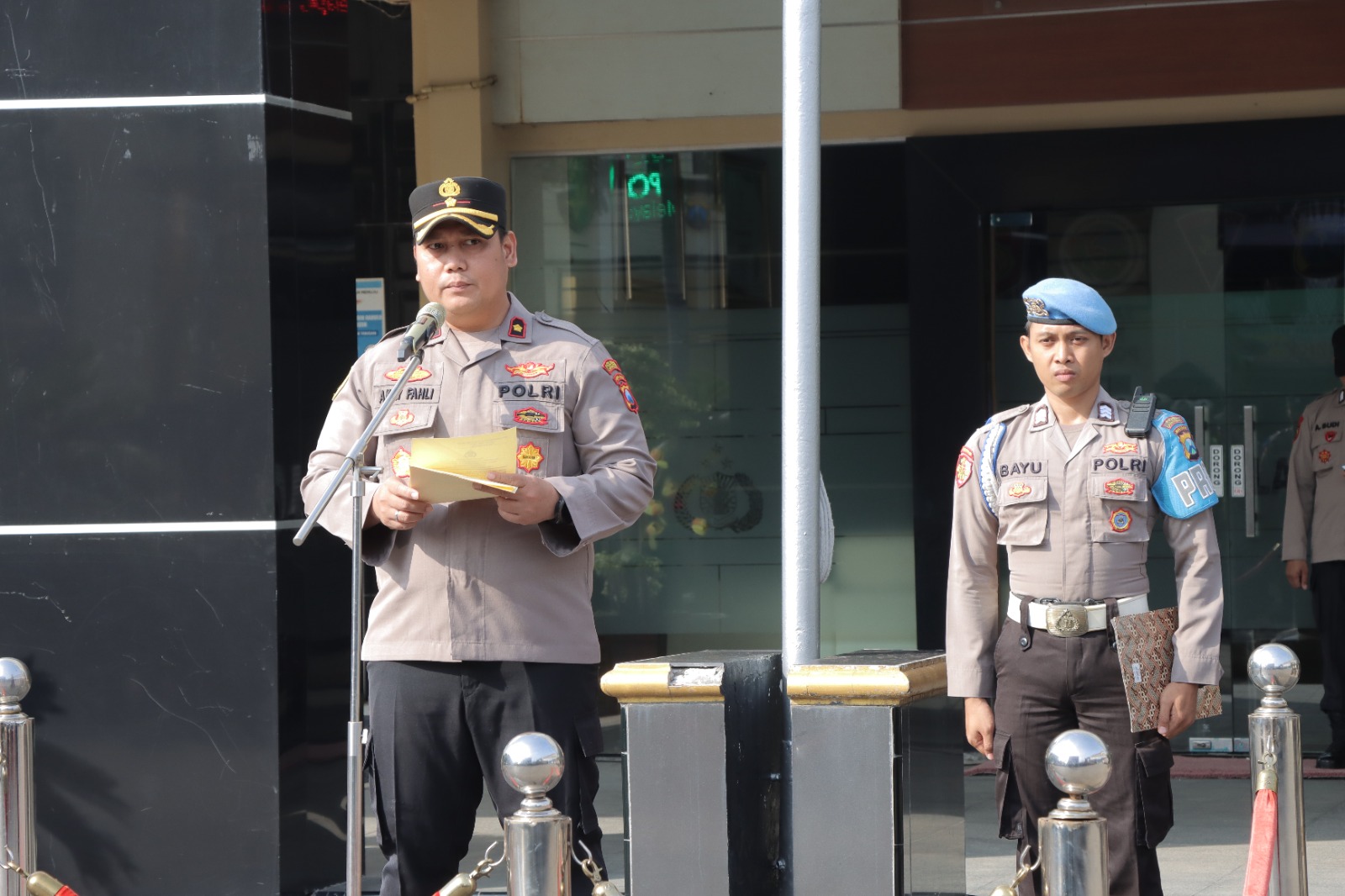 Polres Lamongan Gelar Apel Penerimaan Latja Diktuba Polri Gelombang I Tahun 2024