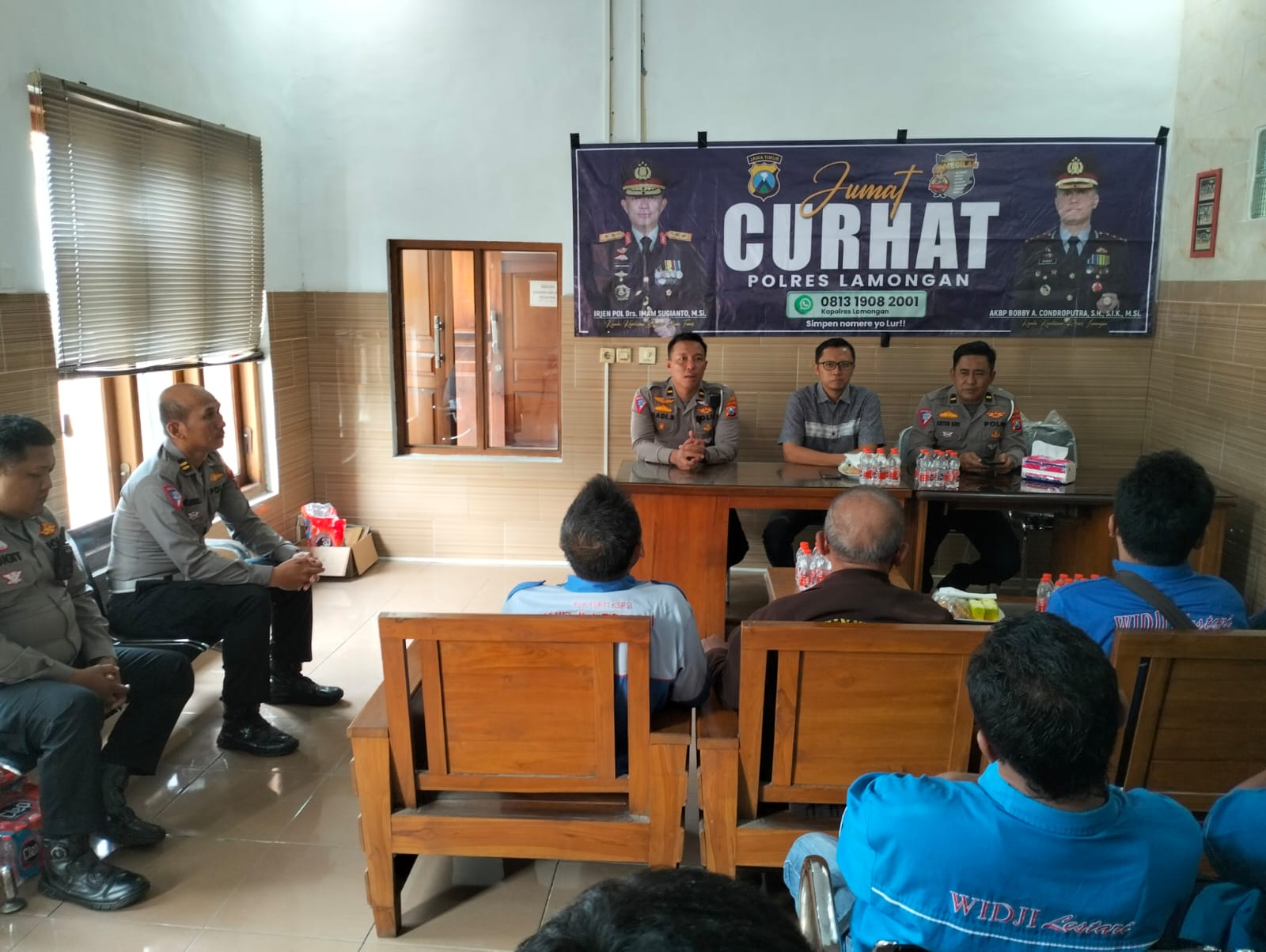 Satlantas Polres Lamongan Gelar Jumat Curhat Bersama PO BUS di Lamongan