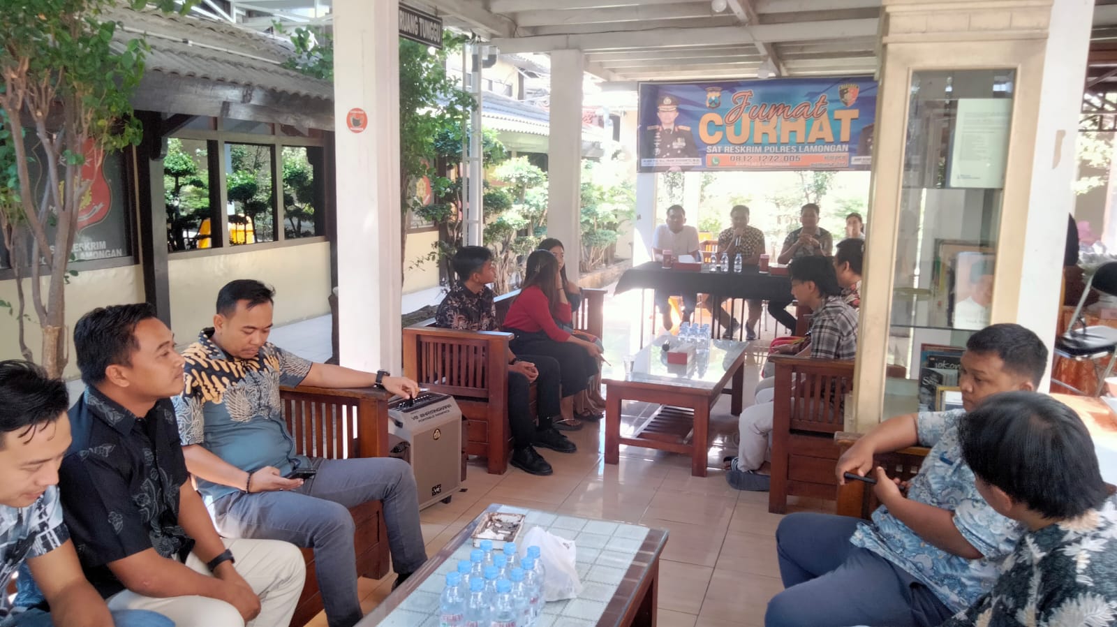 Satreskrim Polres Lamongan Gelar Jumat Curhat Beri Himbauan Larangan Judi Online