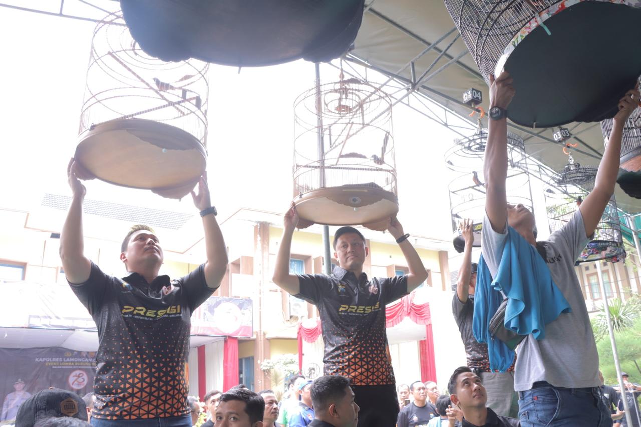 Polres Lamongan Gelar Lomba Burung Berkicau Kapolres Cup dalam rangka HUT Bhayangkara ke 78