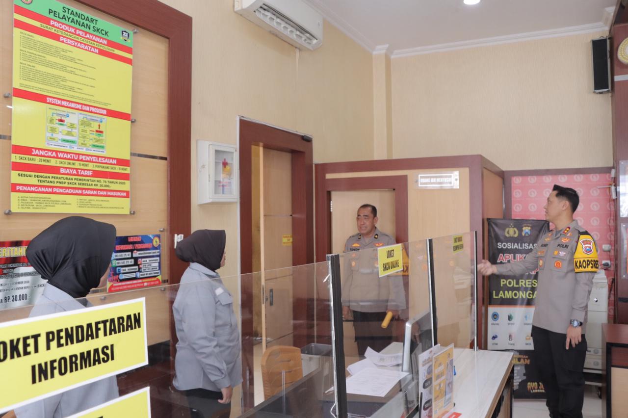 Kapolres Lamongan Lakukan Pengecekan Ruang Pelayanan Polres Lamongan