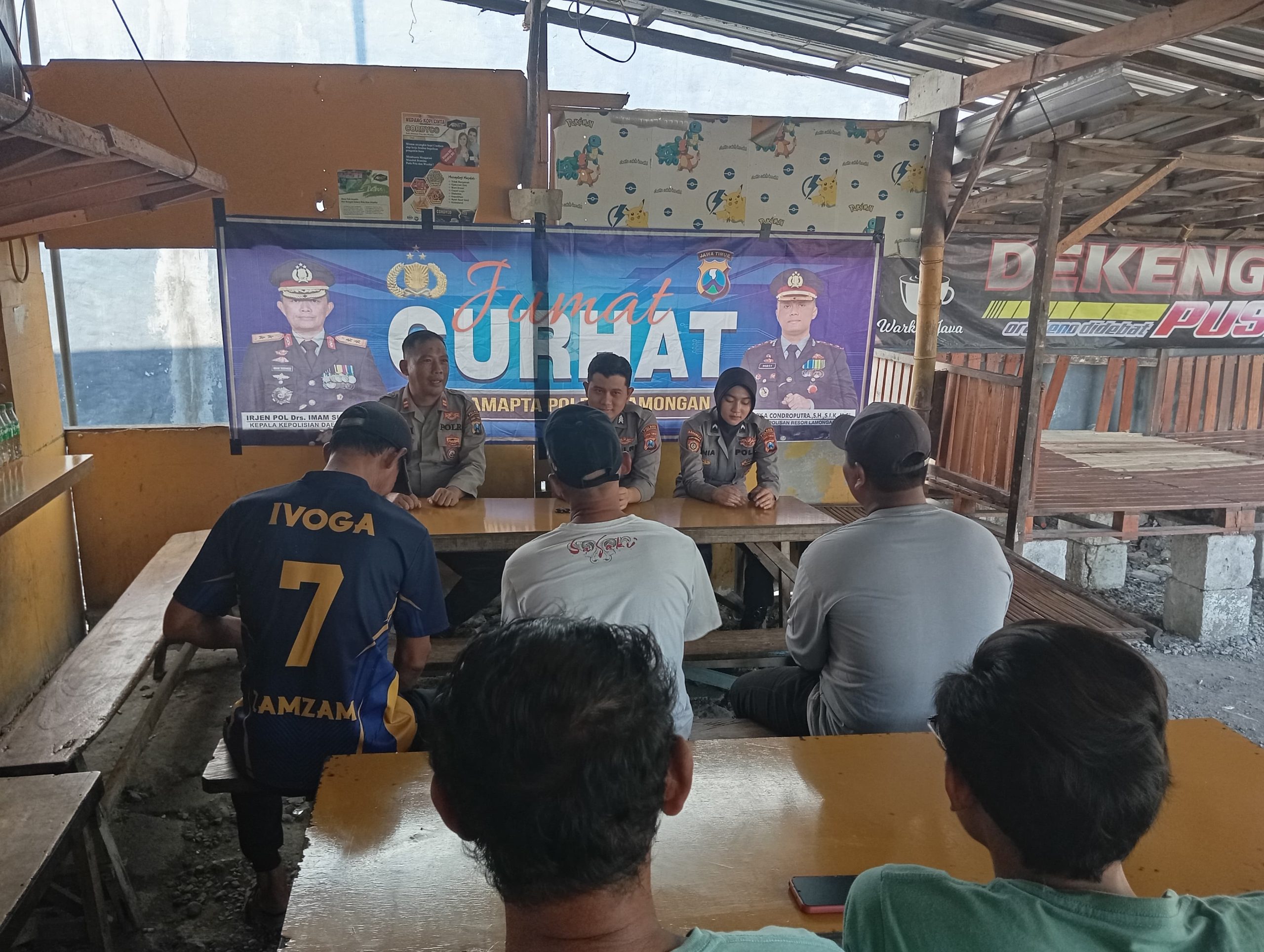 Sat Samapta Polres Lamongan Gelar Jumat Curhat Bersama Warga Desa Rejosari