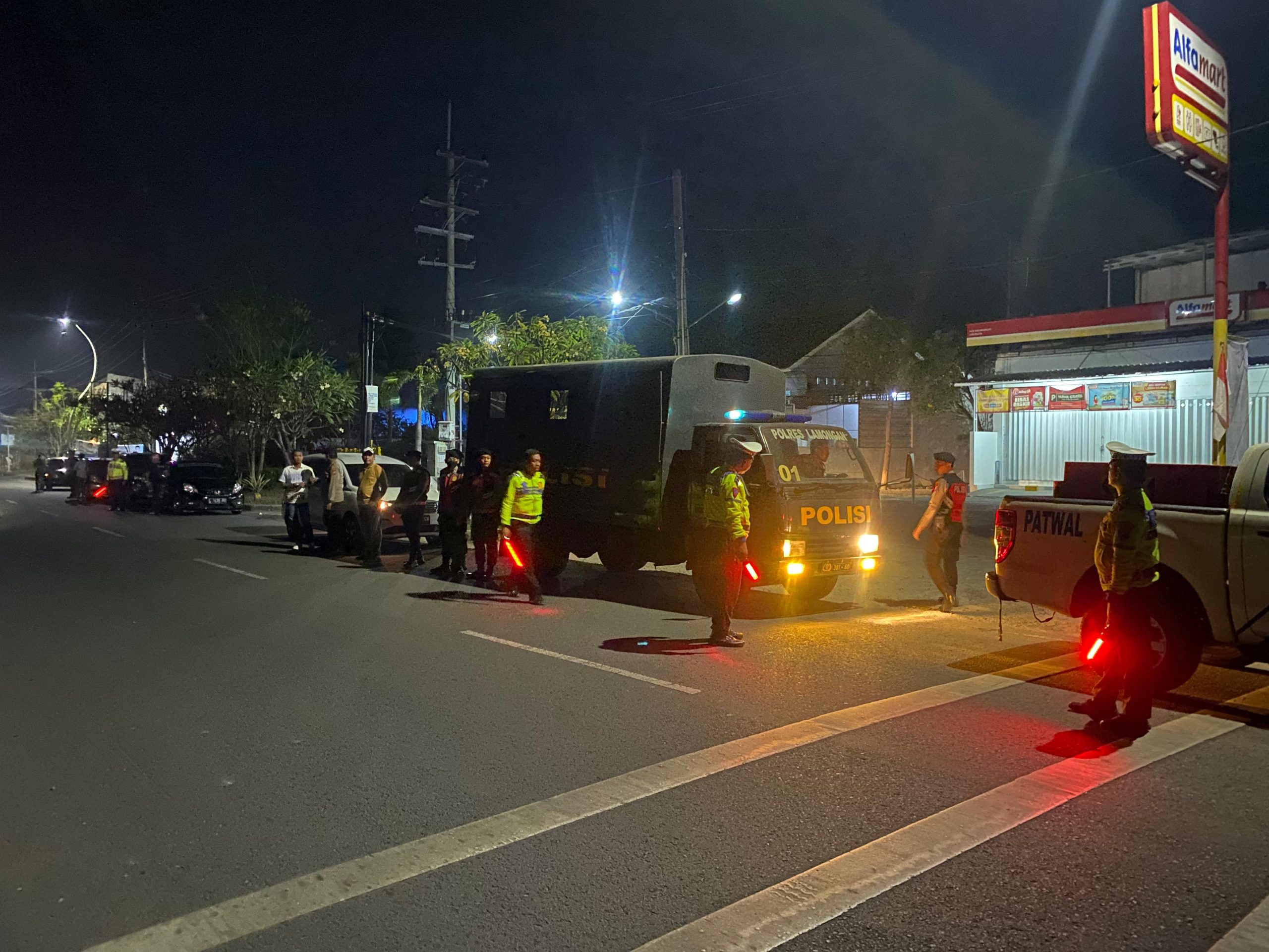 Antisipasi Terjadinya Kriminalitas, Polres Lamongan Gelar Patroli Harkamtibmas
