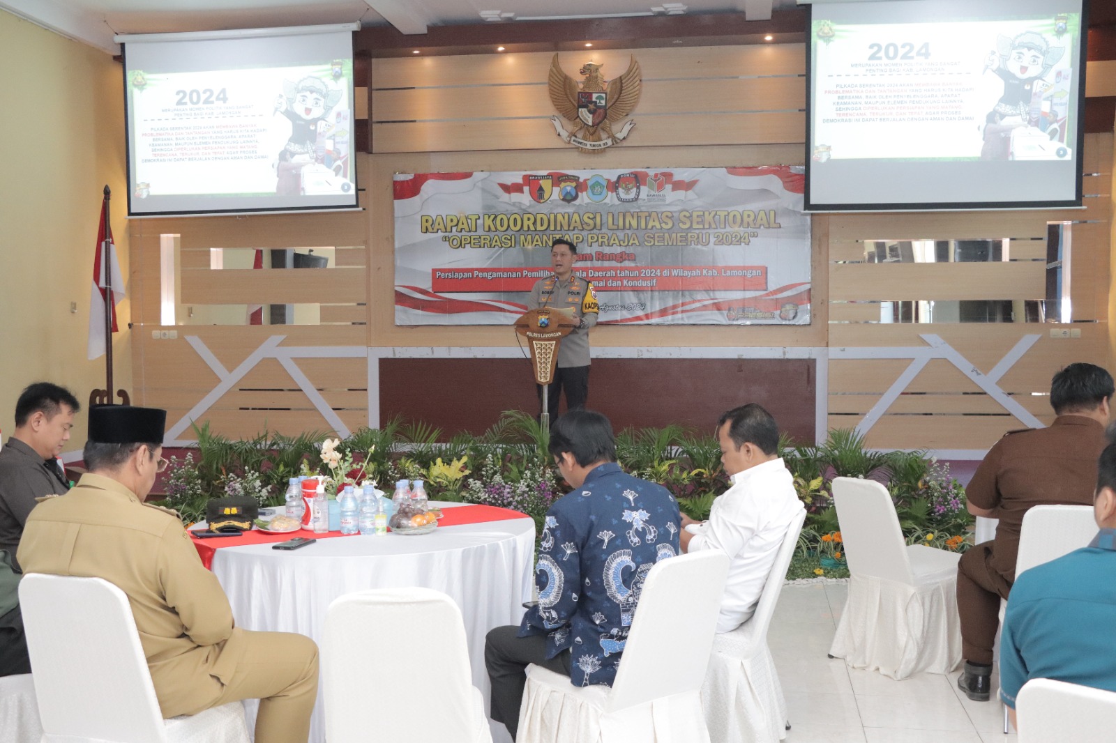 Polres Lamongan Gelar Rapat Koordinasi Lintas Sektoral Operasi Mantap Praja Semeru 2024