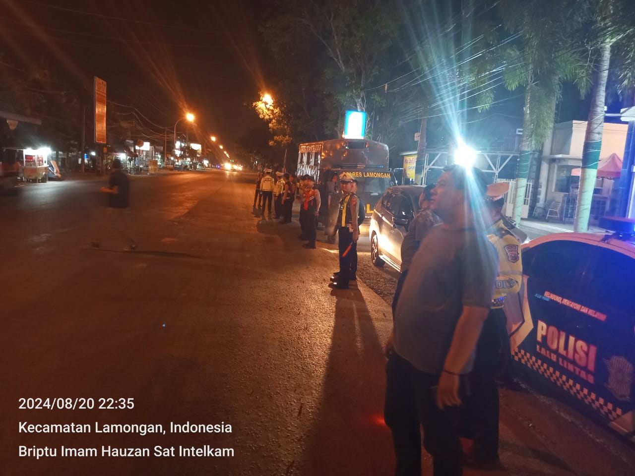 Guna Cegah Tindak Kriminalitas, Anggota Polres Lamongan Laksanakan Patroli Harkamtibmas