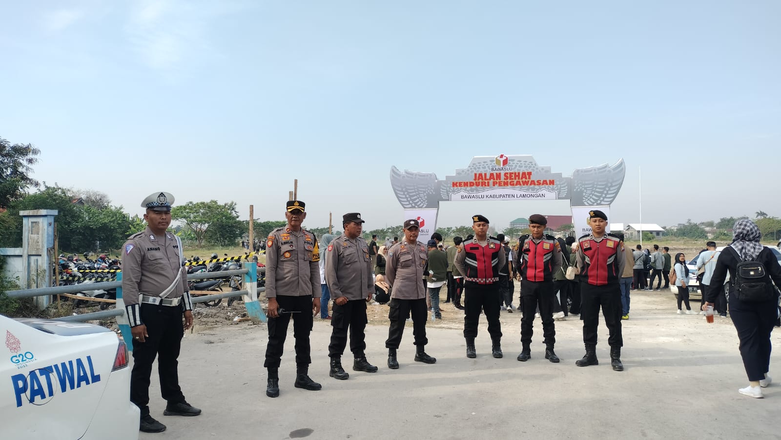 Polres Lamongan Laksanakan Pengamanan Sosialisasi dan Deklarasi Pengawasan Pilkada 2024 Bertajuk “Kenduri Pengawasan”