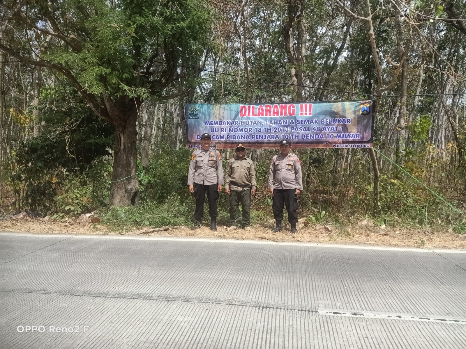 Polres Lamongan Bersama Polsek Jajaran Laksanakan Himbauan Terkait Karhutla