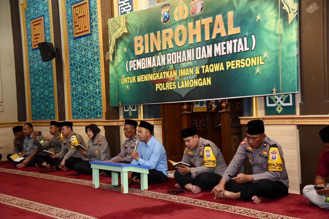 Polres Lamongan Gelar Pembinaan Mental Dan Rohani Guna Tingkatkan Iman Dan Taqwa