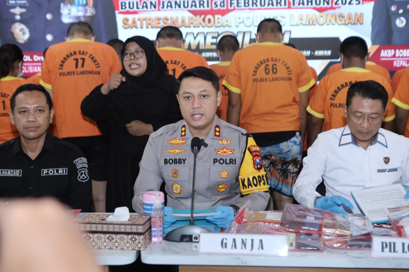Polres Lamongan Gelar Press Release Ungkap Kasus Narkoba Periode Januari – Februari dengan 29 kasus dan Amankan 39 Tersangka