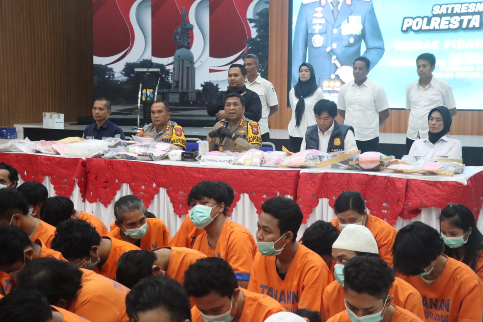 Polresta Sidoarjo Berhasil Ungkap 110 Kasus Narkoba Amankan 134 Tersangka