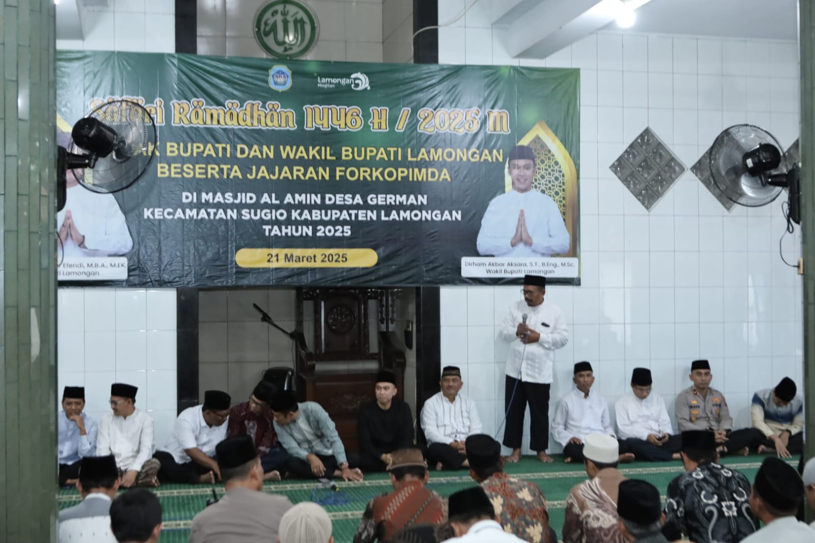 Wakapolres Lamongan Hadiri Safari Ramadhan Bersama Bupati dan Wakil Bupati di Masjid Al-Amin Sugio
