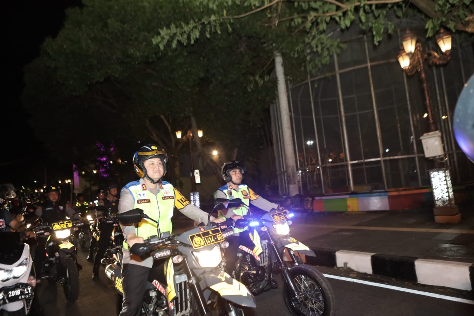 Patroli Sahur Kapolres Lamongan bersama Anggota, Pastikan Situasi Kondusif