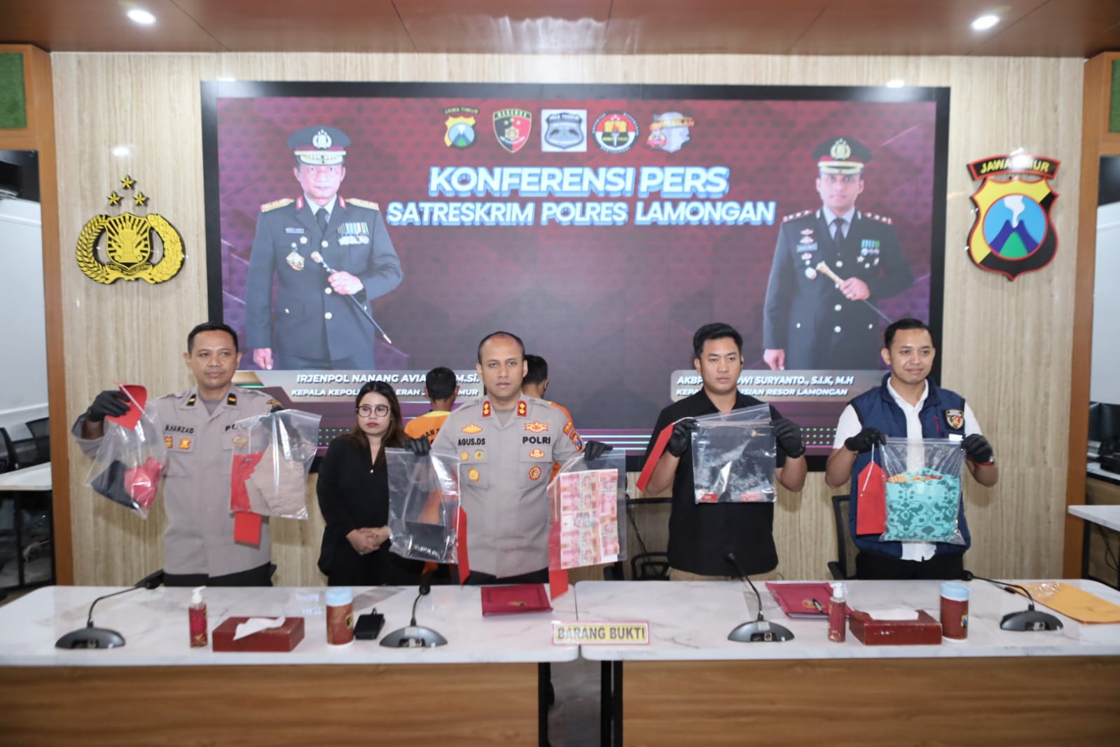 Polres Lamongan Gelar Rilis TPPO, Suami Rela Jual Istri Karena Faktor Ekonomi