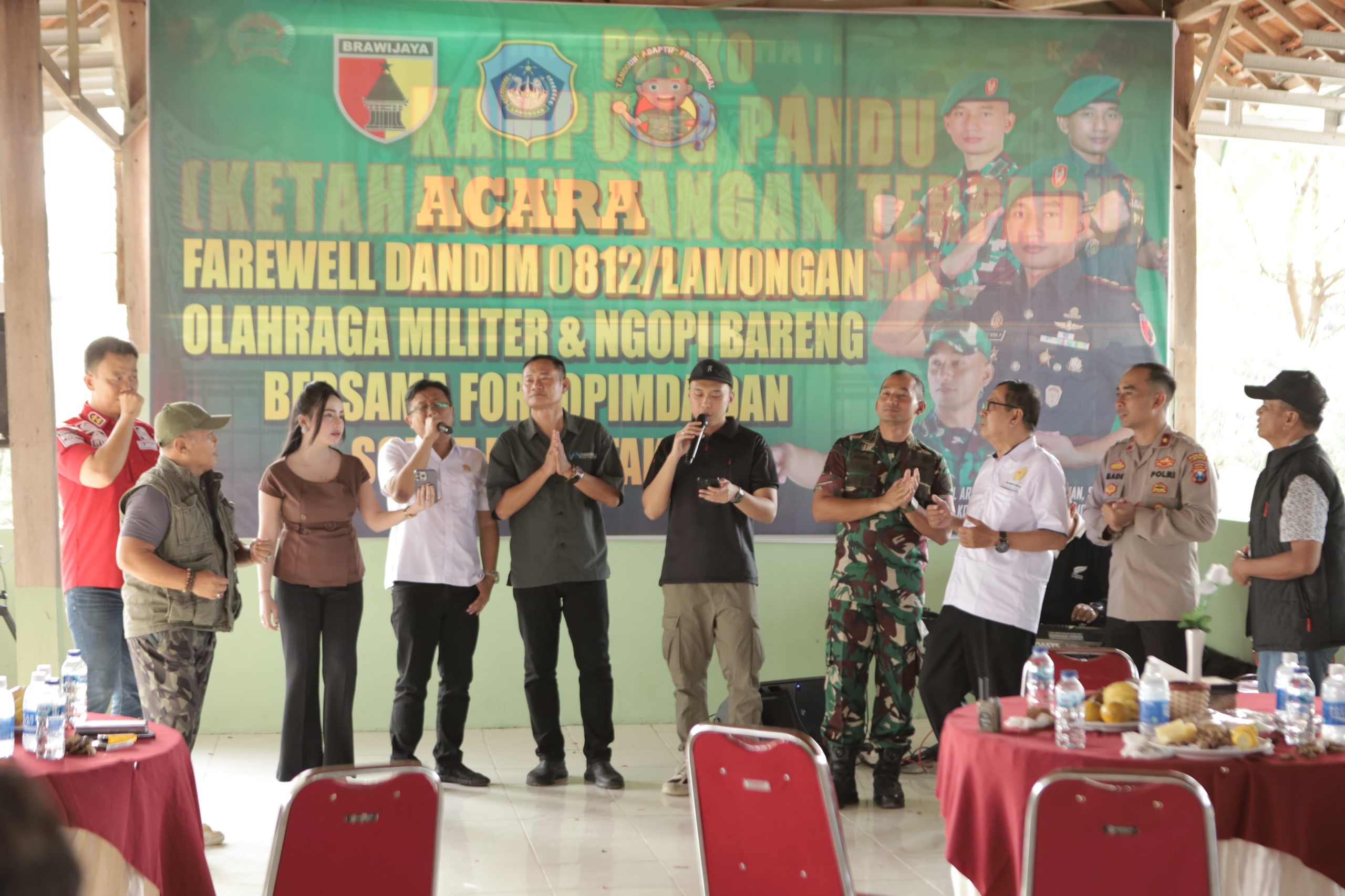 Wakapolres Lamongan Hadiri Acara Farewell Dandim 0812/Lamongan, Olahraga Militer, dan Ngopi Bareng Forkopimda