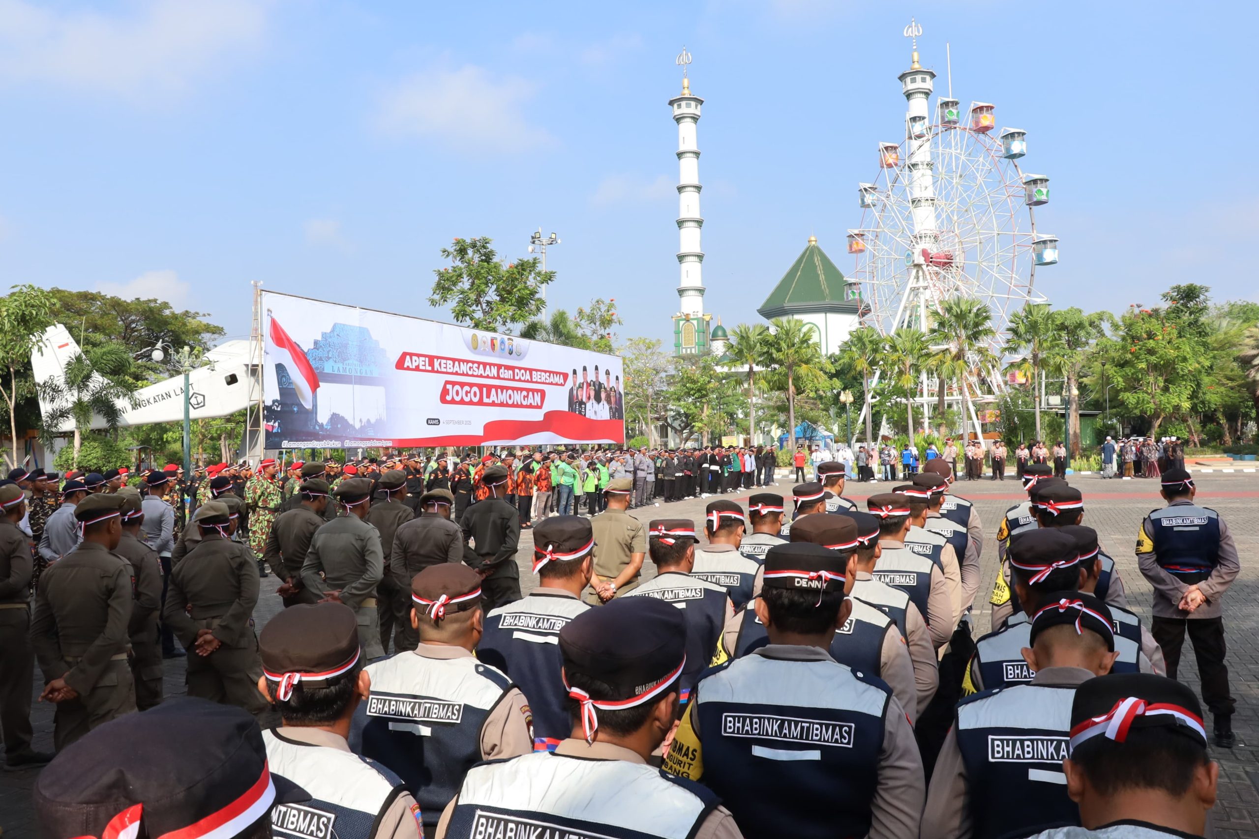 Polres Lamongan Gelar Apel Kebangsaan dan Doa Bersama Jogo Lamongan 2025